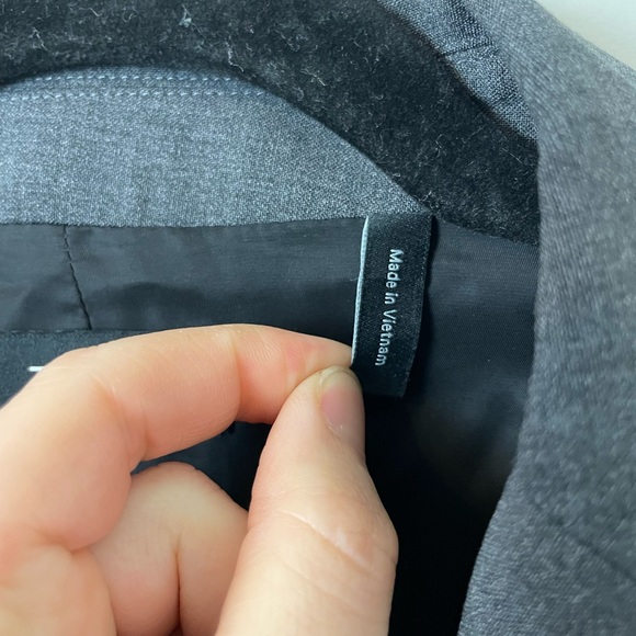 Theory Carissa Blazer Good Wool Charcoal Melange Size 2 XS *Minor Flaw* - Picture 5 of 11